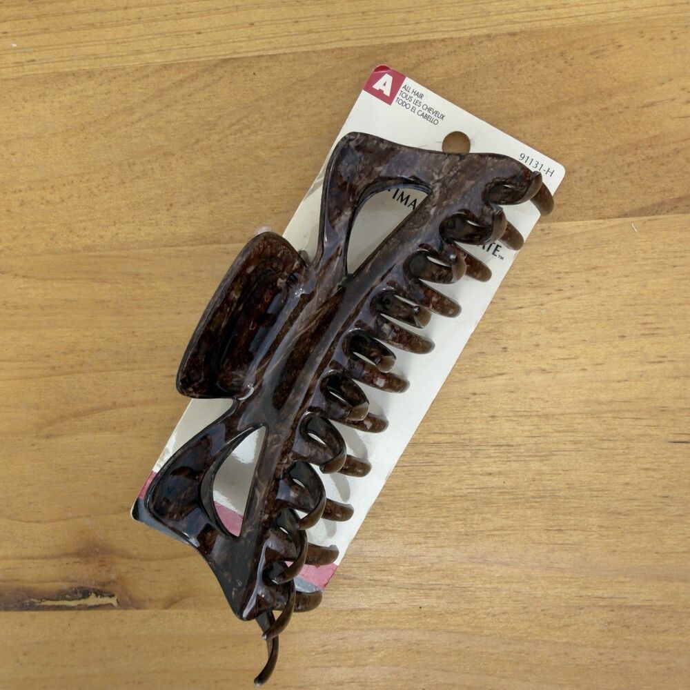 Scunci 91131-H Claw Hair Clip (1 Count) Brown (LARGE) Approx 6" Vintage Y2K 2004